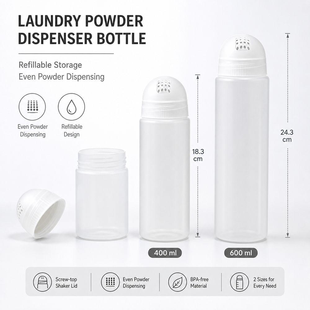 With Hole Lid Detergent Shaker Bottle Moisture-proof Powder Storage Container Clothes Washing