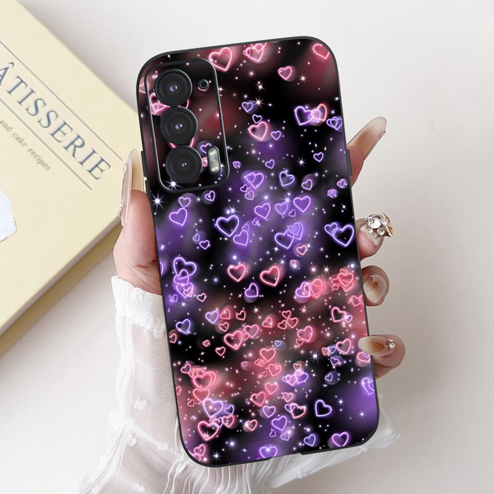 Для телефона Edge 20 20Pro 20Lite Чехол Для Motorola Edge 20 Pro Чехол Силиконовый Роскошный Модный Любовь Милый Кот Девушка Забавный Крутой Расписной