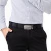 Belt Men'S Leather Automatic Buckle Middle-Aged And Young People First-Layer Cowhide Business Casual Trendy Belt Simple Plain Weave