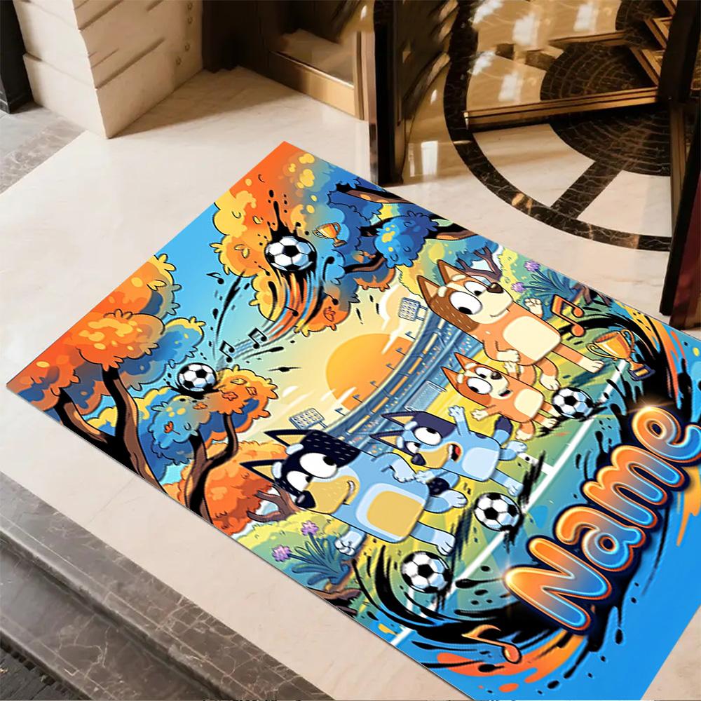 Soccer Fun All Ages Customize Text Area Rug Perfect for Outdoor Study room Decorate room Game Room Antislip Carpet Office home decor