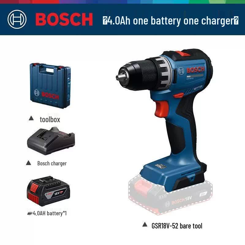 Bosch 18V Cordless Brushless Drill Driver GSR18V-52 CN plug (adapter included)