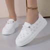 Summer Little White Shoes Women's Fashion Soft Sole Comfortable Hollow Breathable Women's Shoes Flat Bottom Breathable Casual Board Shoes