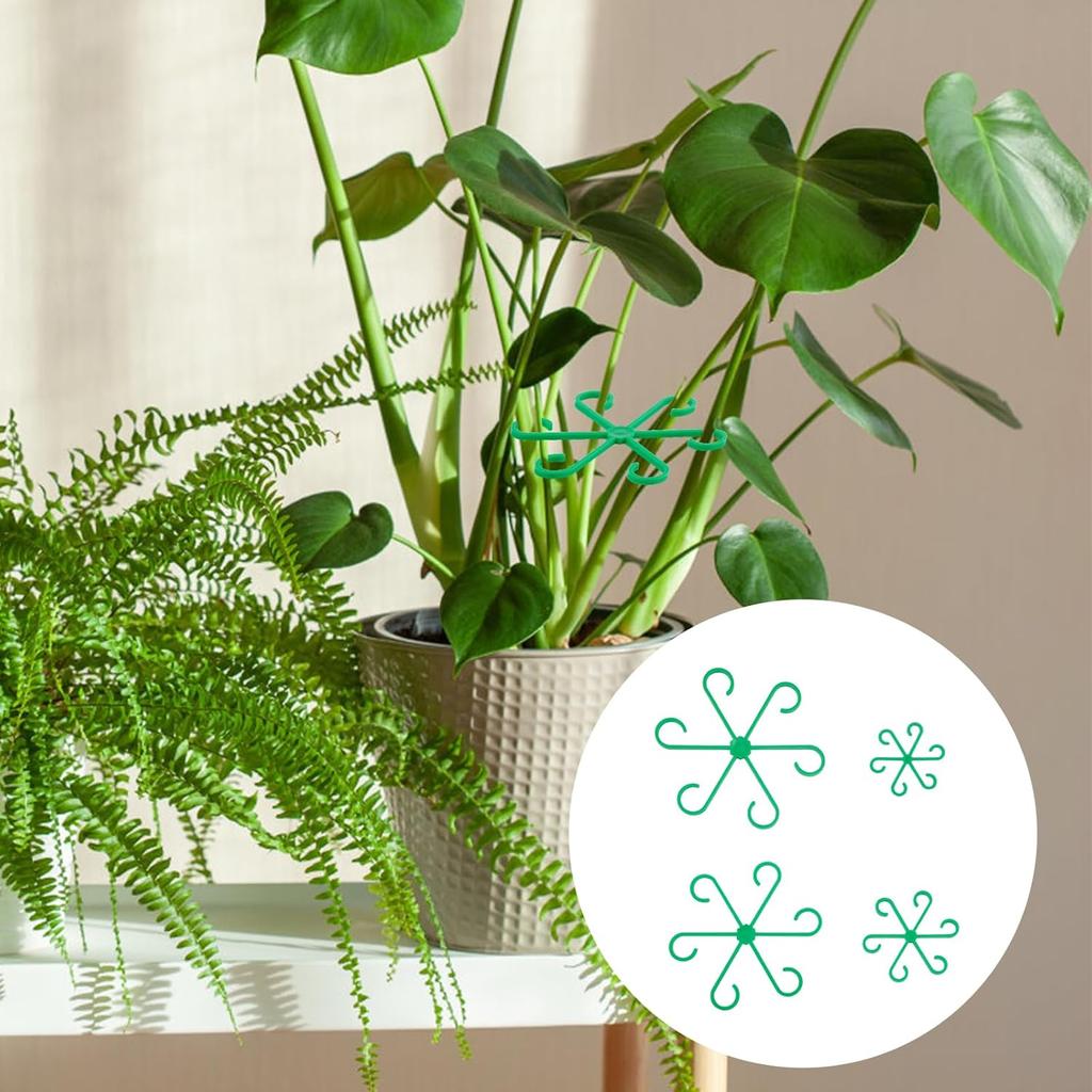 4 шт. опоры для стеблей вьющихся комнатных растений, пластиковые держатели для стеблей вьющихся растений, многоразовые колышки для цветочных растений, крючок для стеблей, для выращивания