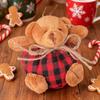Клетчатые медвежата-украшения на елку 4-дюймовые мини-мягкие плюшевые клетчатые медвежата украшение для рождественской елки для праздничного рождественского дерева домашний декор для вечеринки