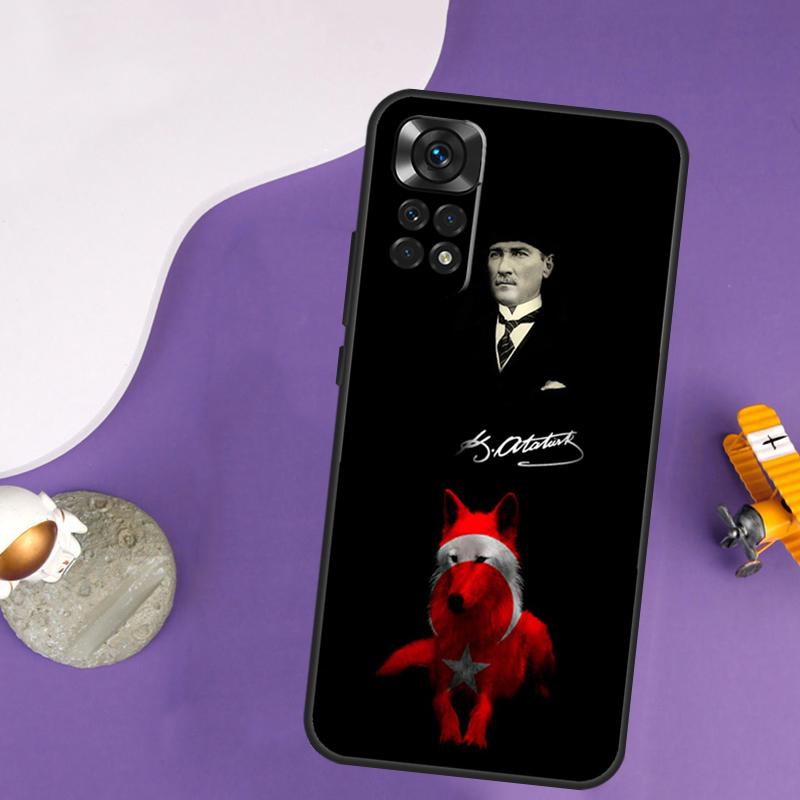 Турция Волк Мустафа Кемаль Ататюрк Чехол Для Xiaomi Redmi Note 13 Pro 14 12 9 10 11 Pro 10S 11S 12S Redmi 10C 13C 14C 12C Чехол