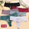 3PCS/Set Lace Panties Women G-String Underwear Lingerie Sexy Thong for Female Panties Seamless T-Back Hollow Out Floral Pantys
