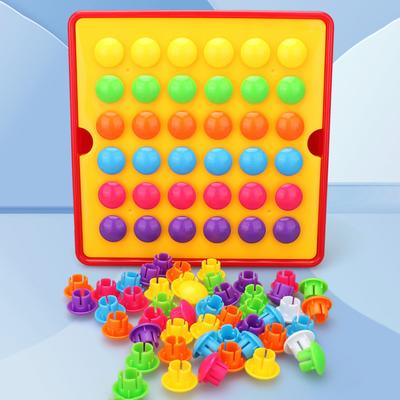 Yousheng Color Matching Mosaic Pegboard Game Set Button Art Toys для малышей Сенсорное Раннее Обучение Обучающая Головоломка Игрушка для Детей Возраста 3+