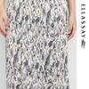 ELLASSAY Elegant Pleated Print Midi Dress