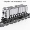 Criativo MOC Blocos de Construção para Crianças, Cidade Tanque, Trem de Carro, Trem de Carga, Lenha, Ferrovia, Ônibus Expresso