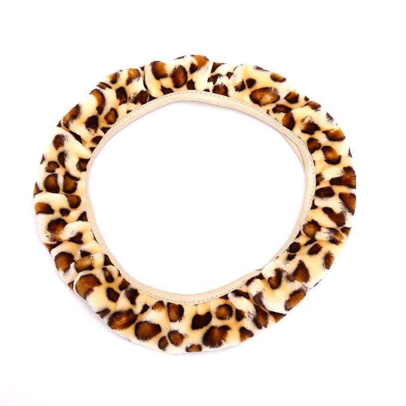 3 шт./компл. плюшевый чехол на руль с леопардовым пухом, зимние автомобильные аксессуары