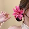 Long Tassel Sweet Petal Hair Clips Elegant Flower Duckbill Clip  Women Use