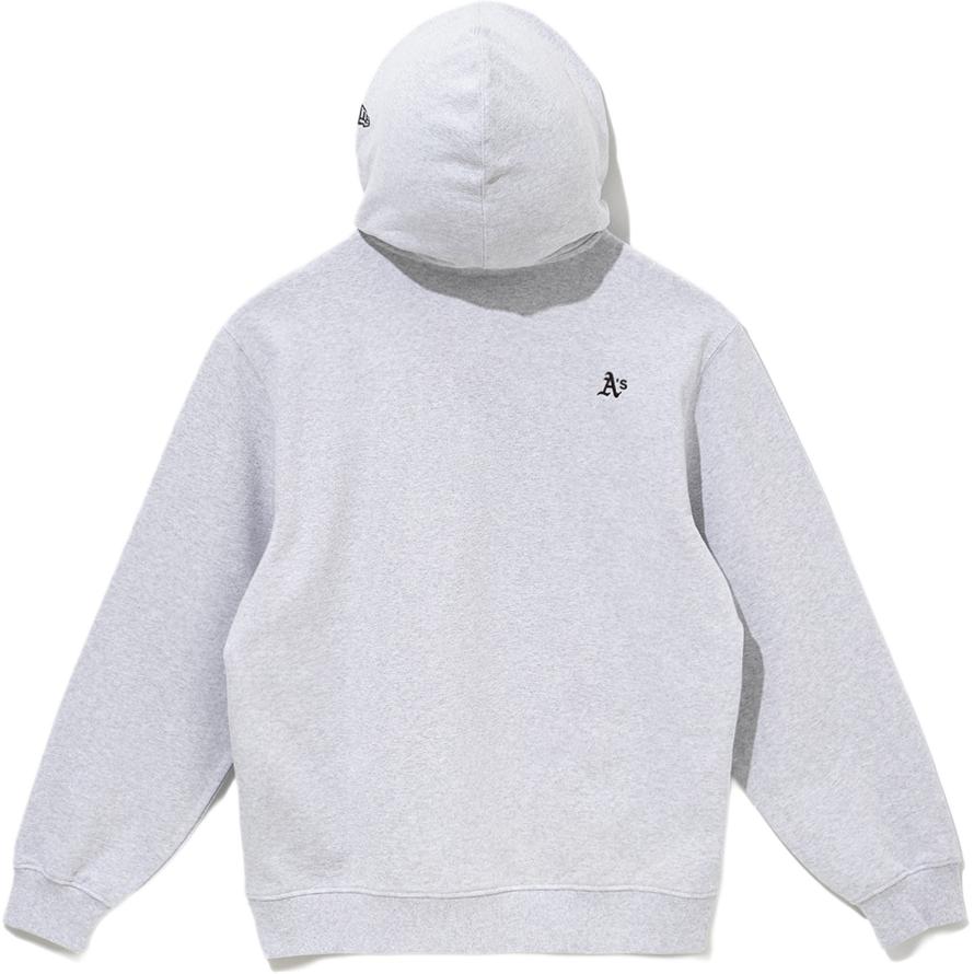 New Era Letter Print Hooded Pullover Long Sleeve Sweatshirt Unisex sweatshirt Gray 14397987