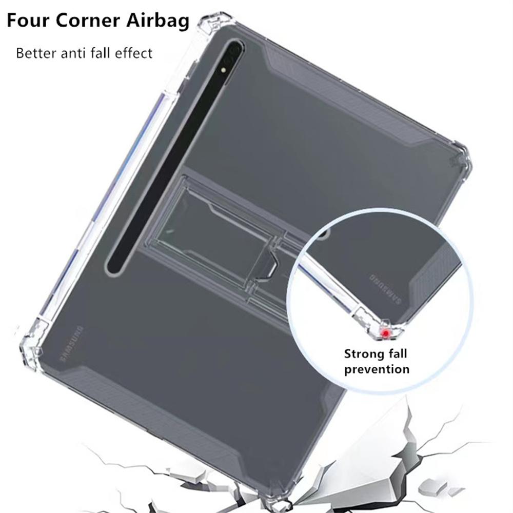 Чехол-подставка для Samsung Galaxy Tab A8 10,5 дюйма Tab A7 Lite 8,7 дюйма S7 11 дюймов S8Plus S8 Ultra 14,6, прозрачный чехол для Samsung Tab S7 Fe, защитный чехол