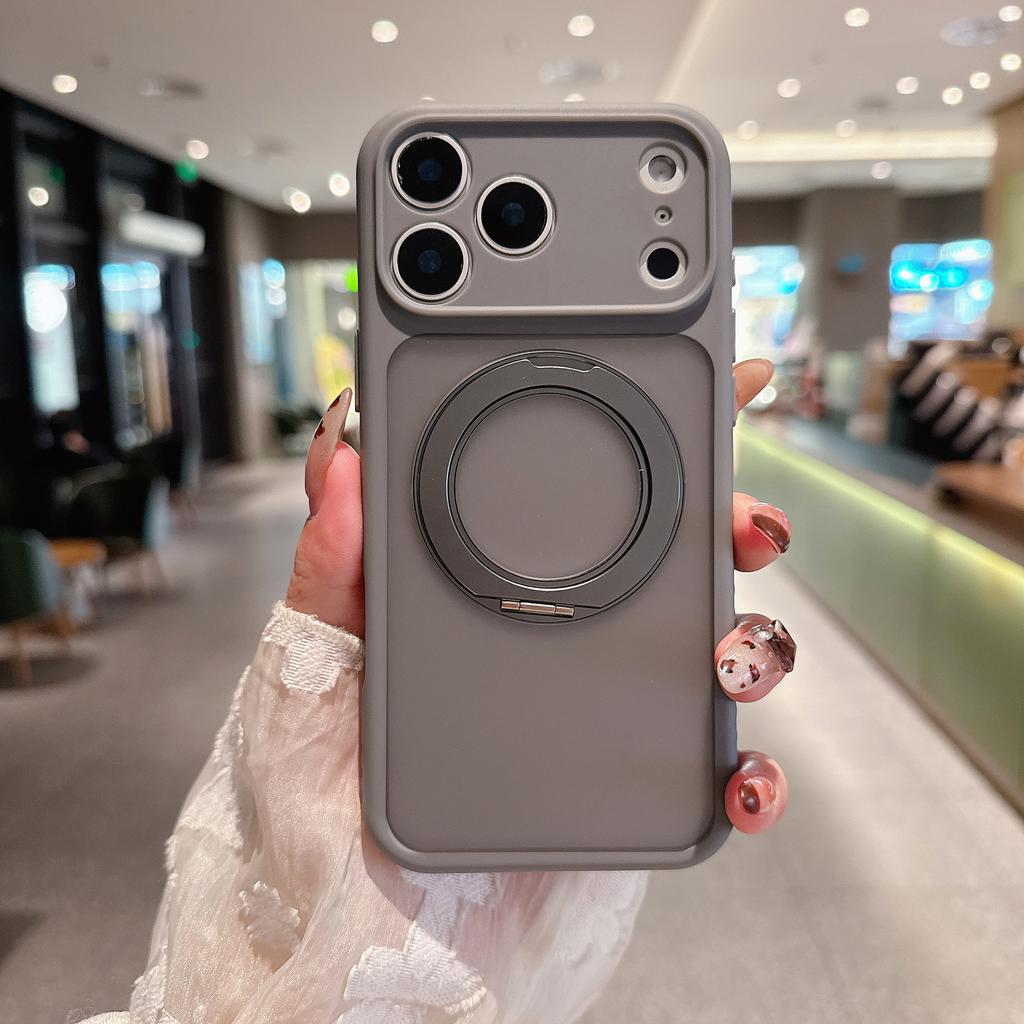 Для Apple 17 Pro Max360 Подставка Защитный чехол для мобильного телефона Матовый Защита от отпечатков пальцев