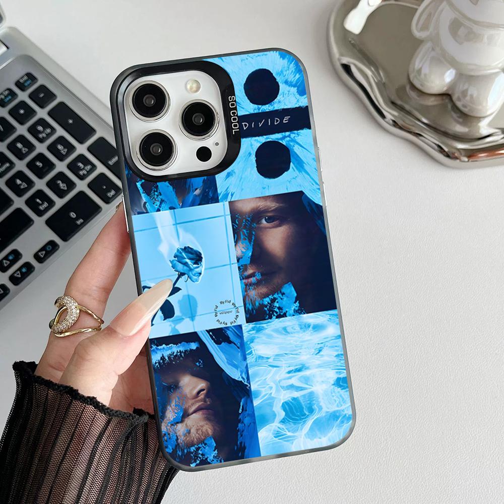 Чехол для телефона E-Ed S-Sheeran Hot Singer Матовый Цветной Серебристый Для Iphone 17 16 15 14 Pro 13 12 Air Plus 11 7 8 Max Роскошная Крышка