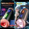 Automatic Male Masturbator Pussy Cup Mouth Vagina Sexy Moan Vibration Blowjob Machine Penis Masturbation Cup Sex Toys For Men