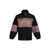 W Word Wv Jacket Letter Print Color Block Woven Retro Sports Stand Collar Jacket Women Jacket Black GK8648