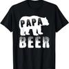 Мужская футболка PAPA BEER BEAR для лучшего папы, смешная папина шутка