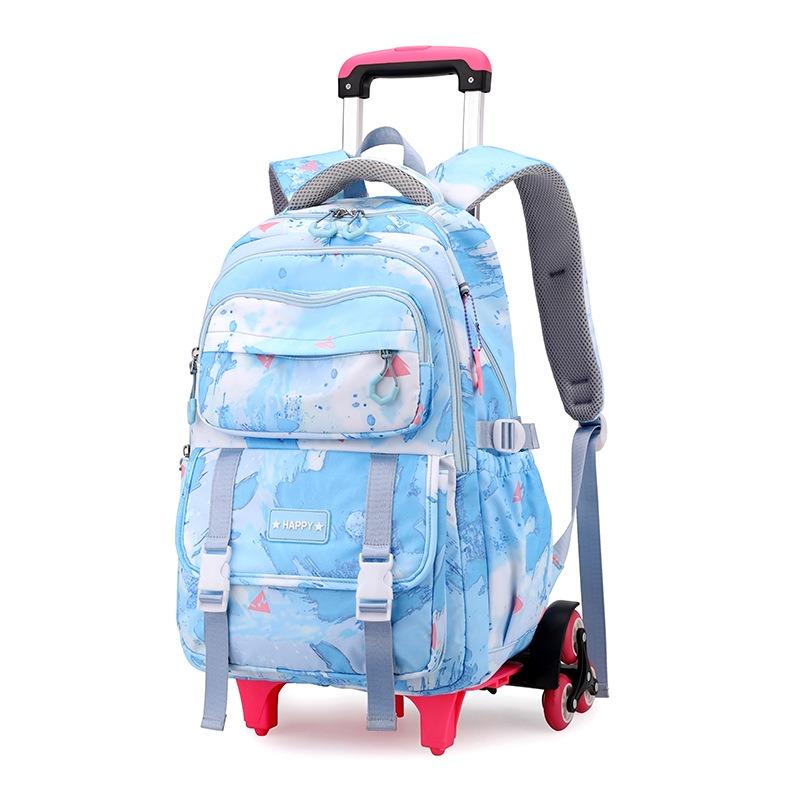 Школьная сумка-тележка Школьные сумки на колесиках Студенческий рюкзак 6 колес (34*20*47СМ)ZRY5193