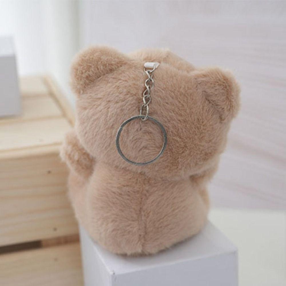 Embroidered Plush Little Bear keychain Plush Doll Bear Bag Pendant Gifts for Baby