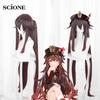 Game Genshin Impact Hutao Anime Cosplay Hair Heat Resistant Synthetic Wigs Halloween Free Wig Cap