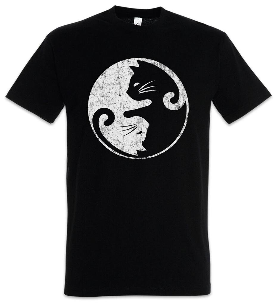 Cats Yin & Yang Herren T-Shirt Cat Katze Katzen Circle Kreis Lover Sign Symbol
