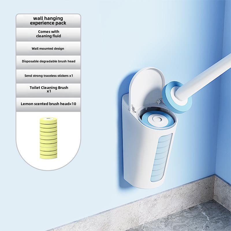 Одноразовая настенная щетка для чистки ванной комнаты со сменными головками