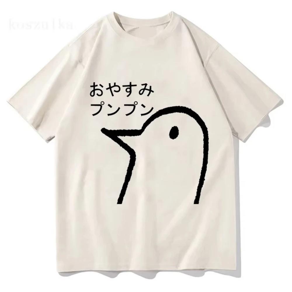 Футболка Oyasumi Punpun Мужская Харадзюку Эстетика Уличная Одежда Графическая Футболка Унисекс Аниме Манга Мультфильм Винтаж Песочный Хлопок Топы