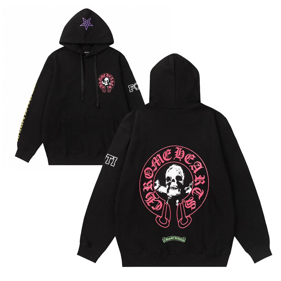 838 CHROME HEARTS 2025 Autumn and Winter New Plus Size Classic Style Logo Hooded Sweatshirt, Suitable for Couples To Wear