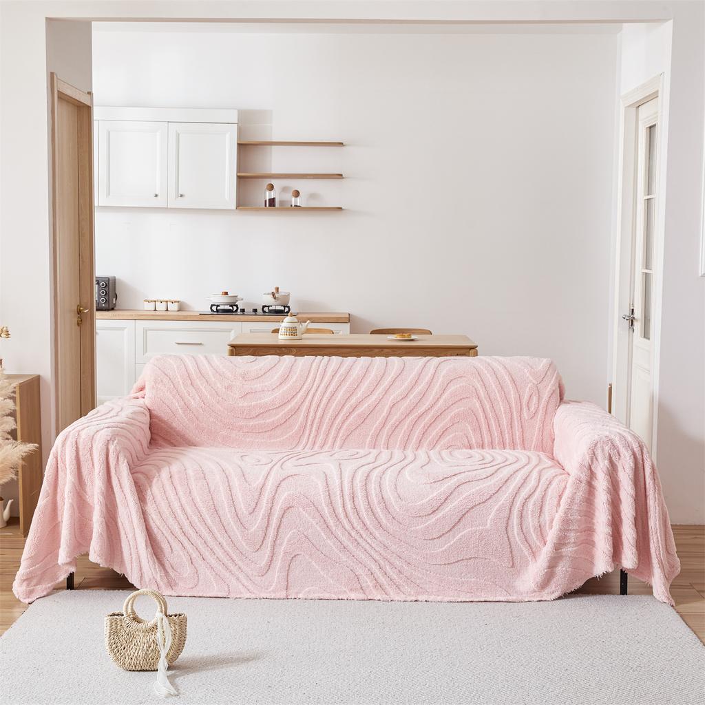 Узор из жаккардового флиса с рисунком из колец роста, мягкое, утолщенное, универсальное одеяло для гостиной, постельное белье, теплое полотенце