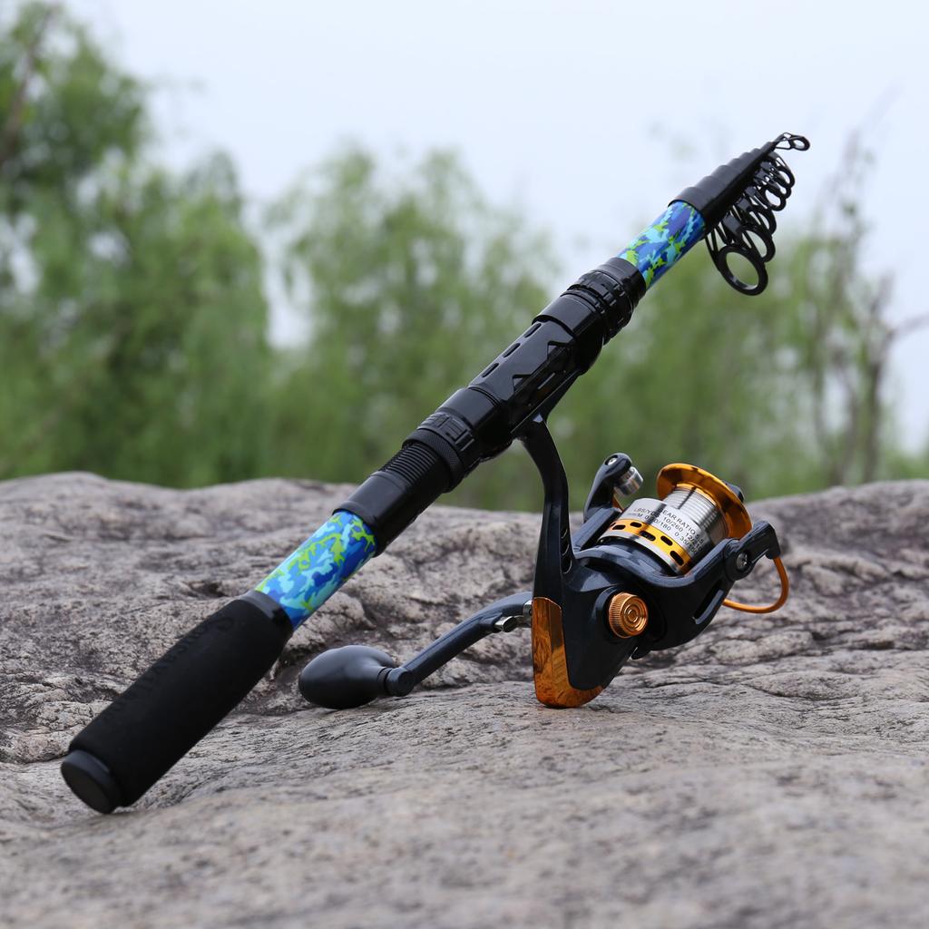Телескопическая спиннинговая удочка с набором спиннинговых катушек 13 + 1BB Портативная спиннинговая удочка, набор для комбинированной удочки для окуня