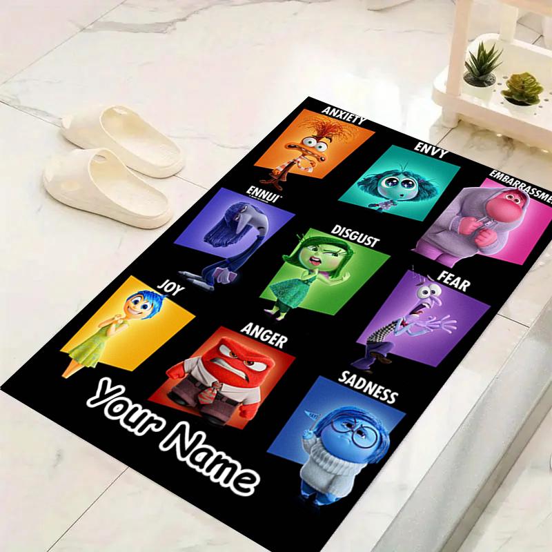 Custom 1Pc Inside Out Team Riley Adventure Rug Office Carpet Indoor Outdoor Entrance Doormat Nonslip Soft And Comfortable Living Room D91686