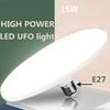 E27 Base 220V Energy Saving Cool White Indoor Ceiling Light 6500K for Household Garage Lighting 15W White LED Bulb
