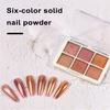 1 набор блестящих пудр для ногтей DIY 6 цветов светящийся твердый пигмент для ногтей порошок