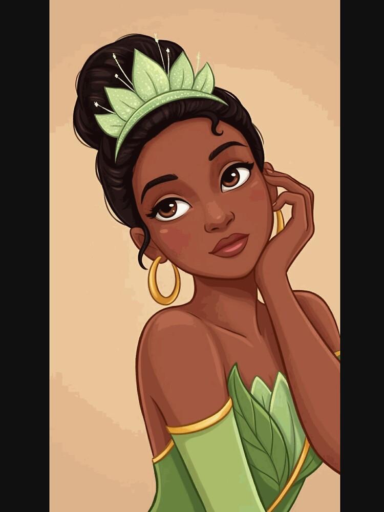 The Princess and the Frog Princess Tiana Elegant Green Fairytale Portrait Classic T-Shirt