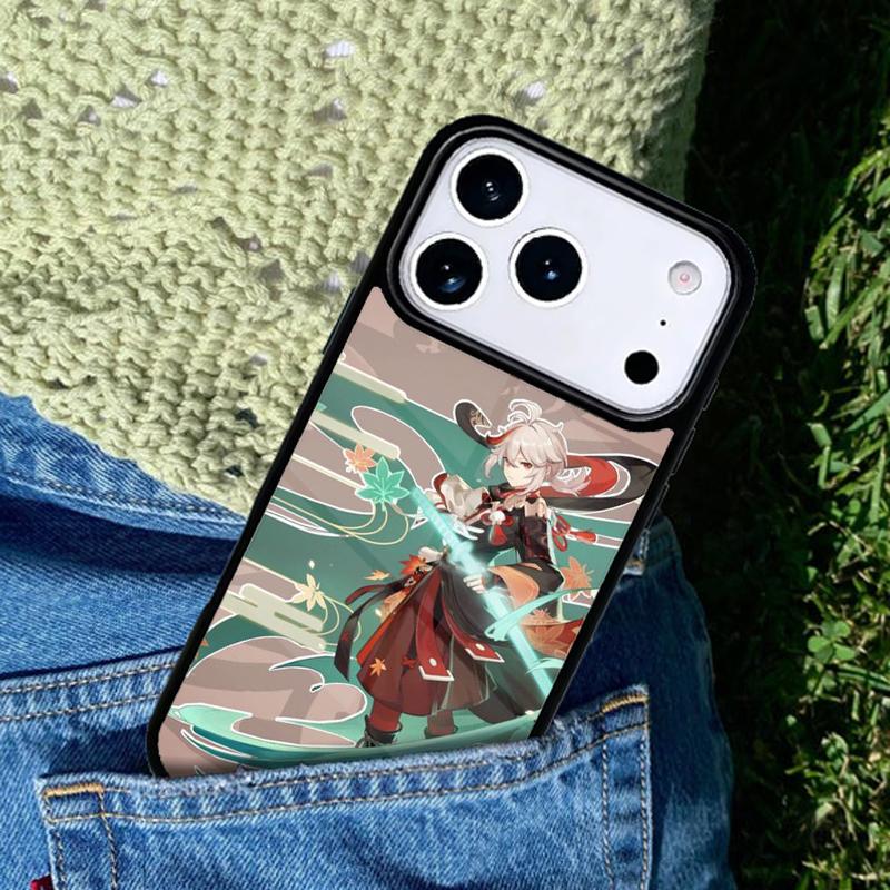 Genshin Impact Kaedehara Kazuha leaf phone case cover Compatible with for IPhone 17air 16e 15 14 13 12 11Pro Max 17 Air