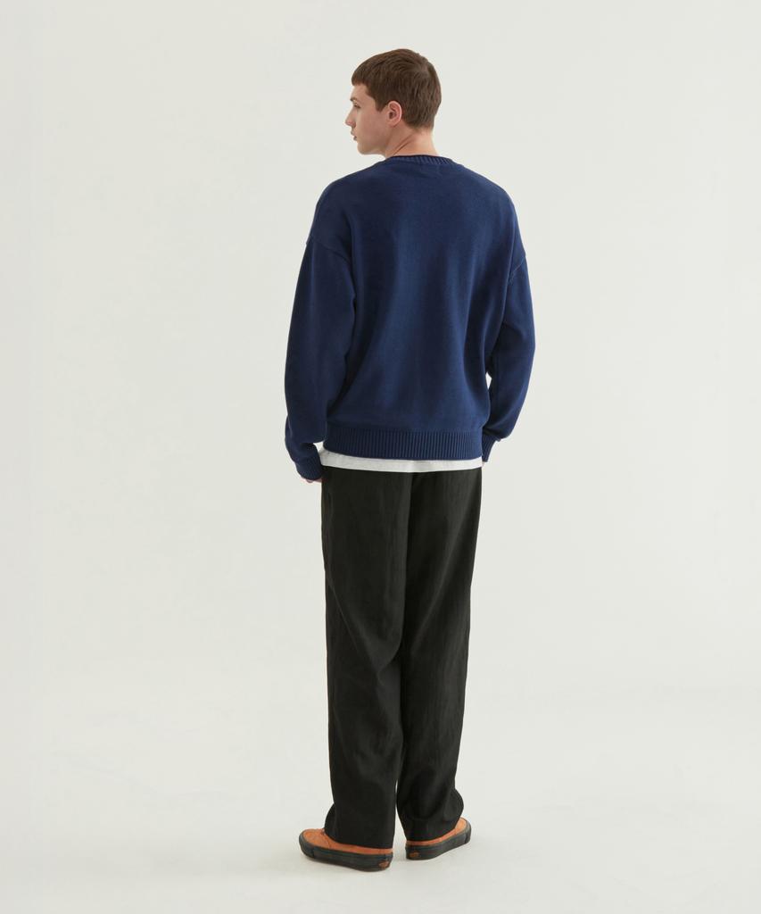 COVERNAT Arch Logo Knit Navy