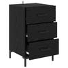 Nightstand Black Oak Effect 40 x 40 x 66 cm Particleboard