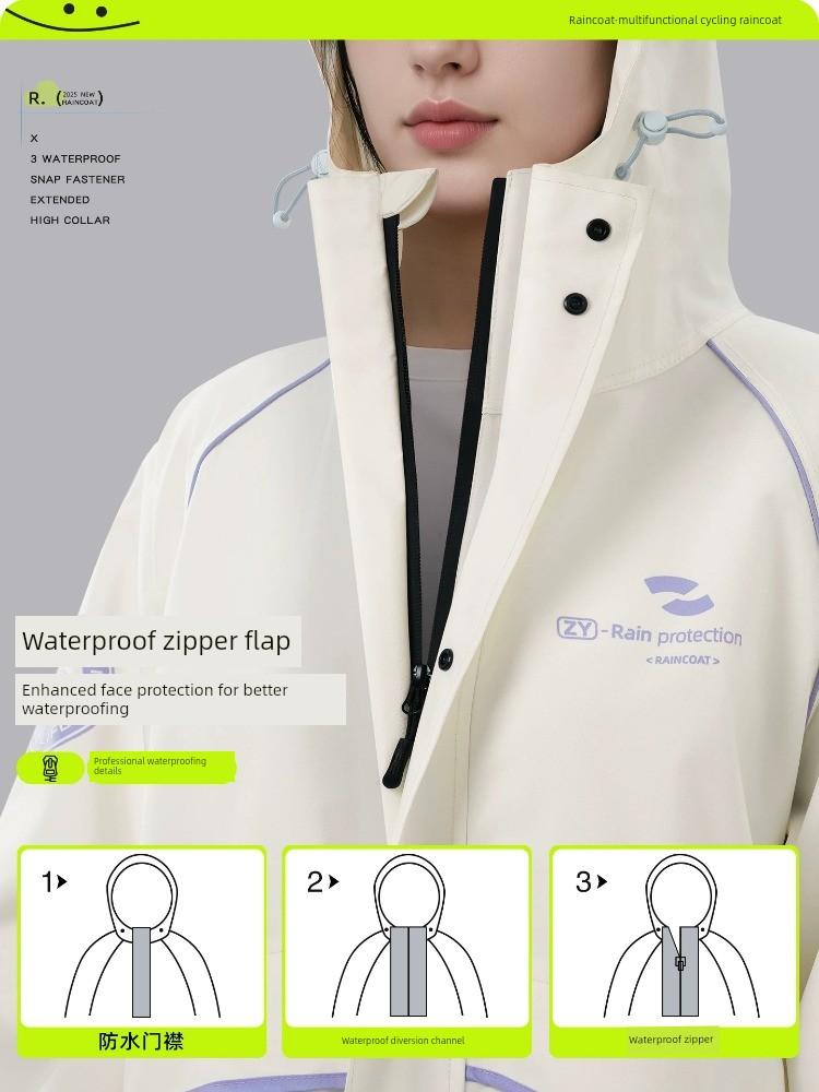 Raincoat for Electric Scooter, Women's Model, Adult Outerwear, 2026 New Style, Single-Person Long Full-Body Rain Poncho, Storm-Proof, Integrated with