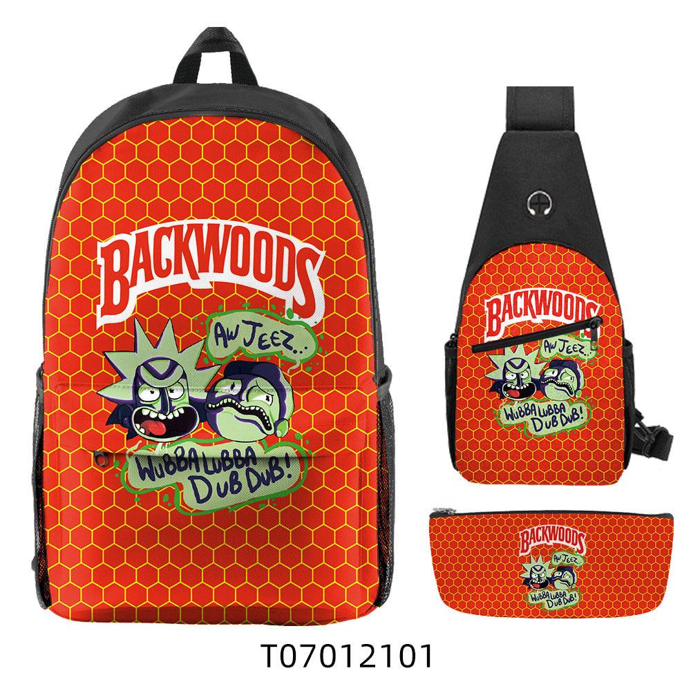 Популярный 3D Рюкзак Backwoods Сигара Студенческий Рюкзак для Кампуса Дорожная Сумка