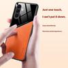 For Samsung Galaxy A26 5G Case Leather Coated PC+TPU Phone Back Cover