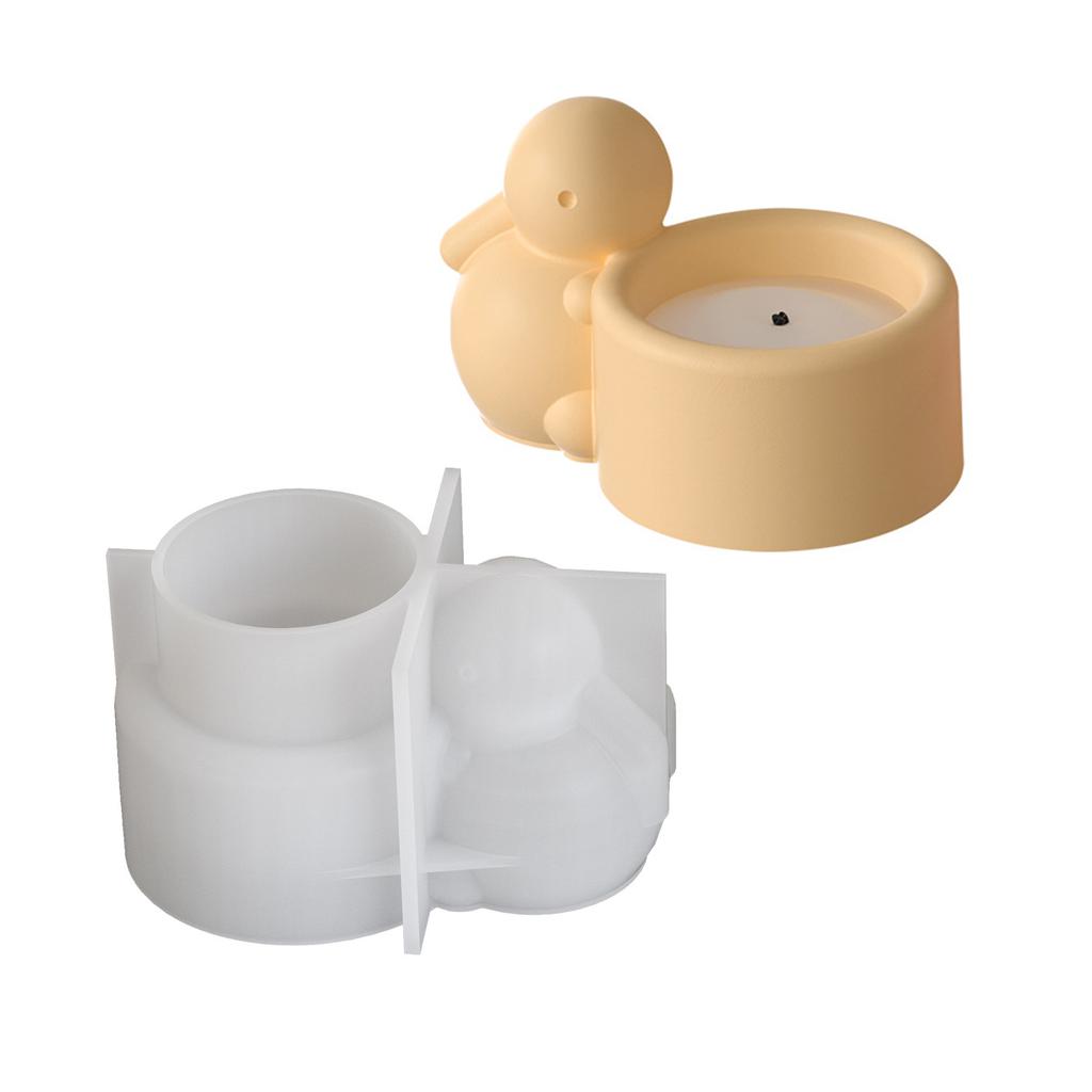 Силиконовая форма для свечей в форме кролика, легкосъемные формы, формы для подставок под свечи, подходящие для рукоделия и домашнего декора