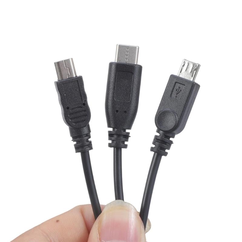 30 см USB C Female на USB C Mini Зарядный шнур с двойным выходом-разветвителем, подходит для телефона, планшета, нескольких электронных устройств