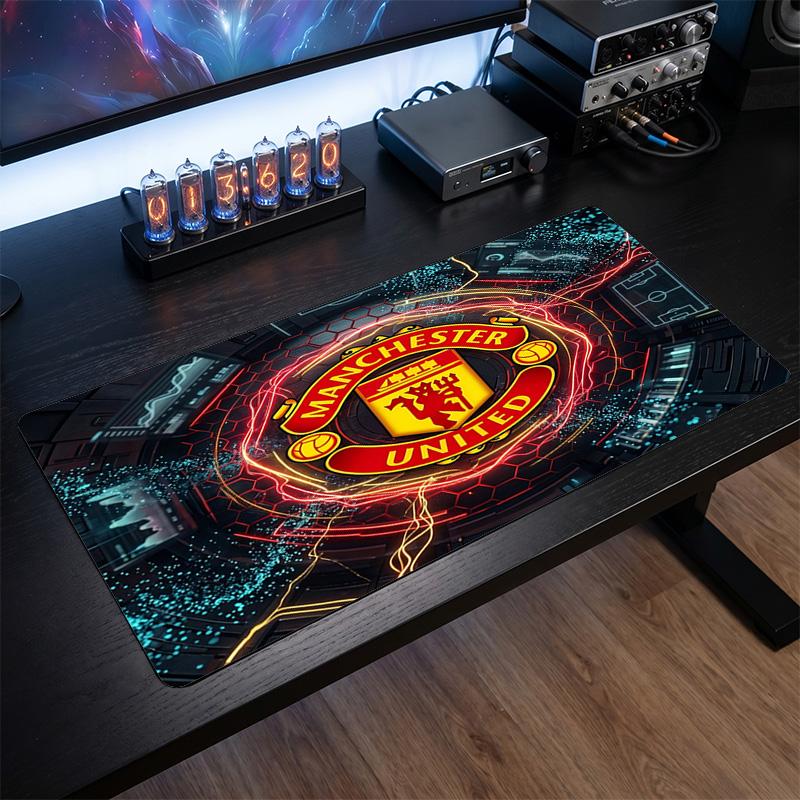 Большой игровой коврик для мыши Manchester United, нескользящий, мягкая резина, для офисного стола, ноутбука, компьютера, Декор