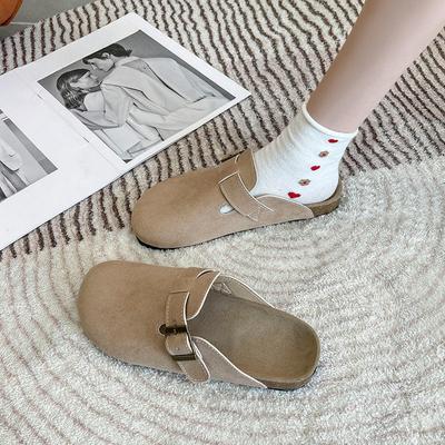 Женские тапочки, босоножки на низком каблуке, черные резиновые туфли для женщин 2024 года, летние мюли с круглым носком, оригинальные, VIP, новые модные