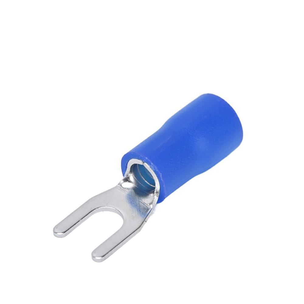 300PCS Blue U Type Wire Connector SV1.25-4 Fork Spade Wire Connector Transportation Lighting