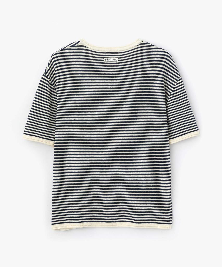 WMC Striped Short Sleeve Knit_Navy