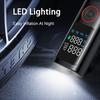 Цифровой беспроводной автомобильный компрессор для накачки шин с LED-подсветкой, манометром, функцией power bank и молотком безопасности