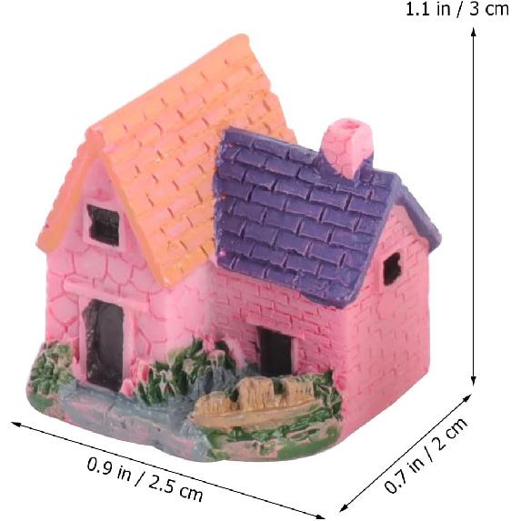 4 шт. Миниатюрный домик Фея Сад Смола Домик Бонсай Ремесло Микро Ландшафт DIY Садовое Украшение Деревенский Декор