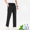 Business Large Size Men's Drape Straight Pants Men Ice Silk Summer Casual Sports Pants Senior Sense of Comfort with The 100 Suit Pants